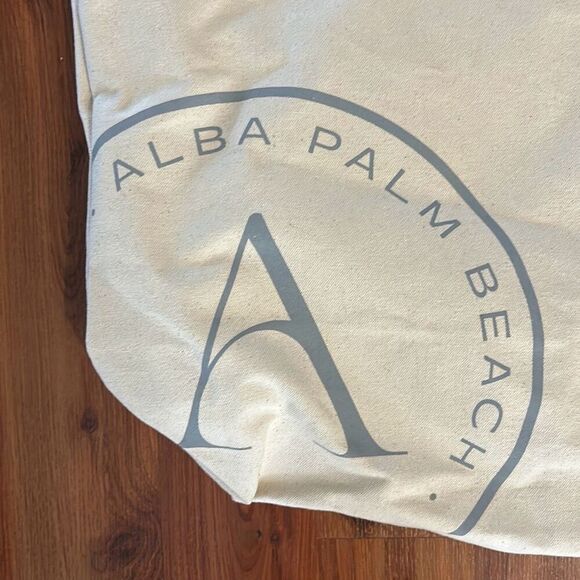 Alba Palm Beach canvas large tote bag beach bag - Picture 3 of 5